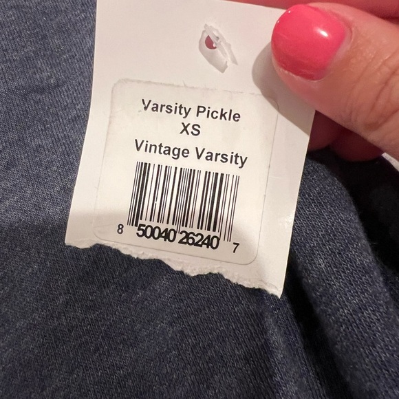 NWT Varsity Pickle Unisex Sweatshirt in Navy/White in size XS - Picture 5 of 6